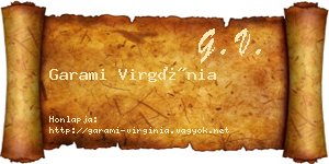 Garami Virgínia névjegykártya